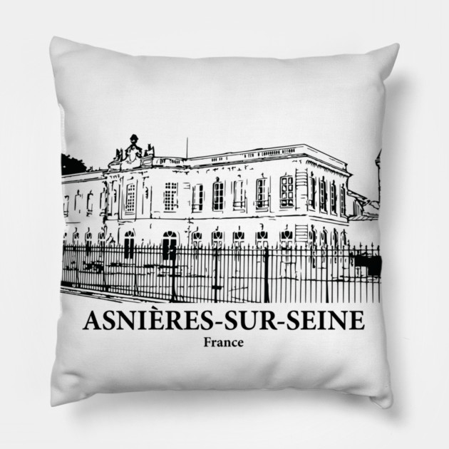 Asnières-sur-Seine - France Pillow by Lakeric