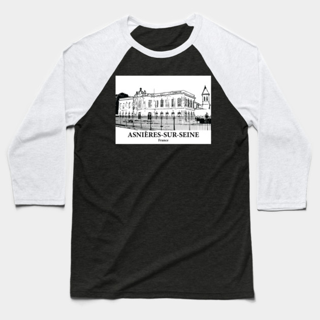 Asnières-sur-Seine - France Baseball T-Shirt by Lakeric