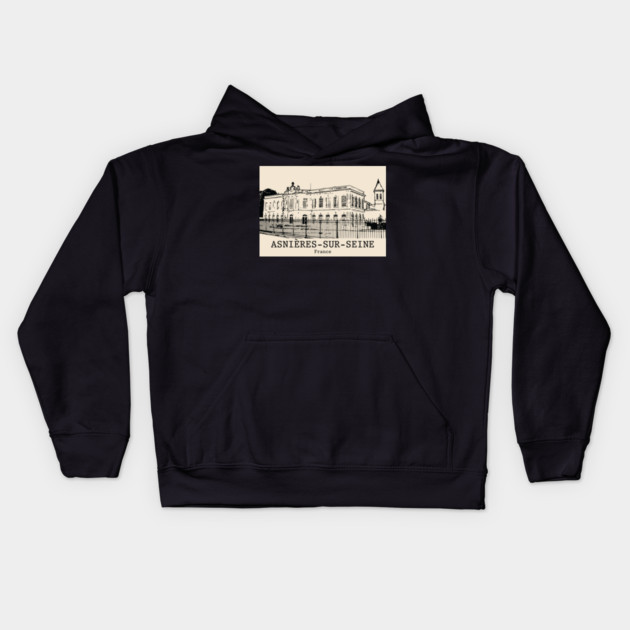 Asnières-sur-Seine - France Kids Hoodie by Lakeric