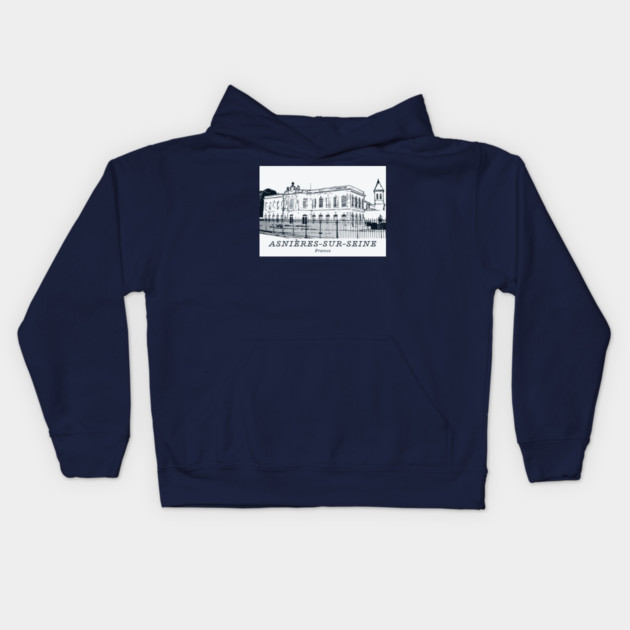 Asnières-sur-Seine - France Kids Hoodie by Lakeric