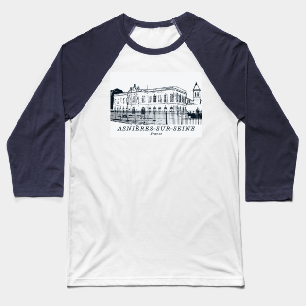 Asnières-sur-Seine - France Baseball T-Shirt by Lakeric
