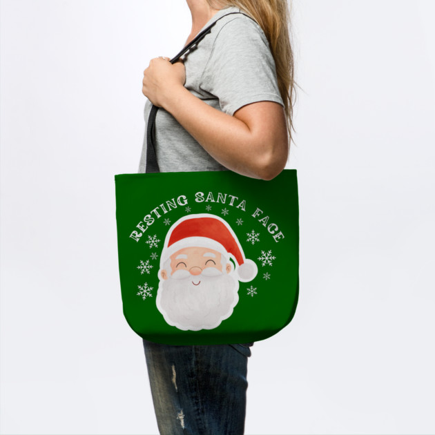 Cozy Jolly Santa Face with Snowflakes — Cute Holiday Humor by Creatifly Graphic Tees