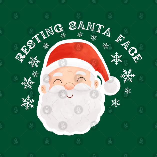 Cozy Jolly Santa Face with Snowflakes — Cute Holiday Humor by Creatifly Graphic Tees