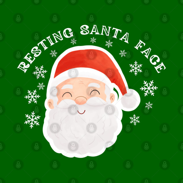 Cozy Jolly Santa Face with Snowflakes — Cute Holiday Humor by Creatifly Graphic Tees