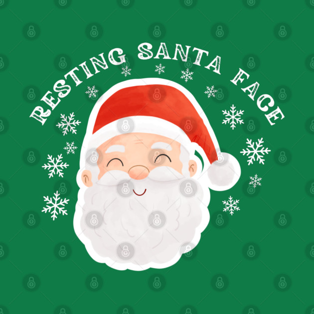 Cozy Jolly Santa Face with Snowflakes — Cute Holiday Humor by Creatifly Graphic Tees