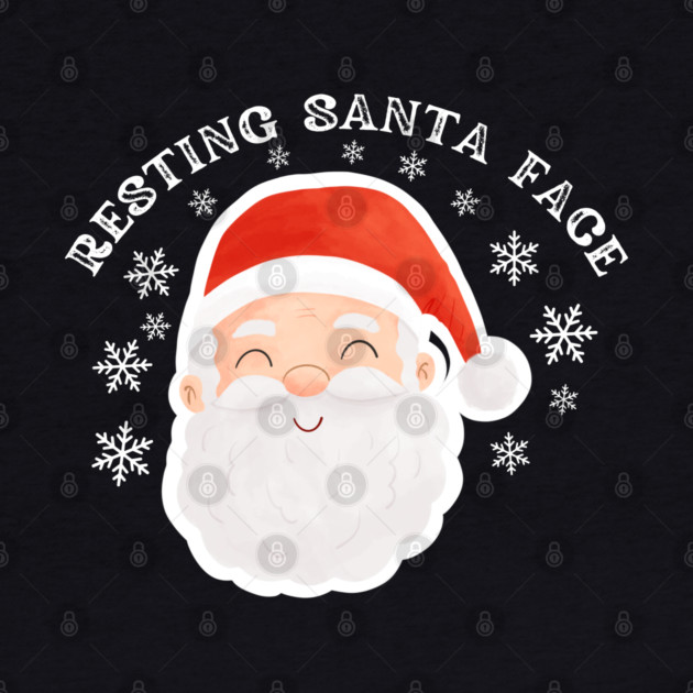 Cozy Jolly Santa Face with Snowflakes — Cute Holiday Humor by Creatifly Graphic Tees