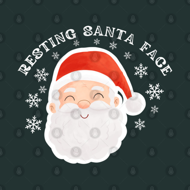 Cozy Jolly Santa Face with Snowflakes — Cute Holiday Humor by Creatifly Graphic Tees