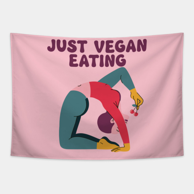 Just Vegan Eating Tapestry by enrynz