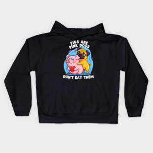 Pigs Are Pink Dogs Kids Hoodie
