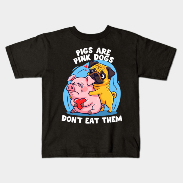 Pigs Are Pink Dogs Kids T-Shirt by enrynz