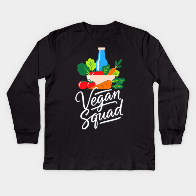 Vegan Squad Kids Long Sleeve T-Shirt by enrynz