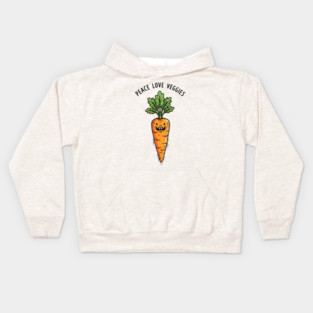 Peace Love Veggies Kids Hoodie
