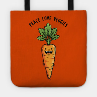 Peace Love Veggies Tote