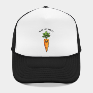 Peace Love Veggies Hat