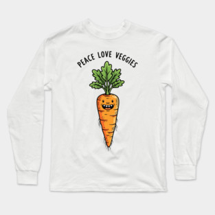 Peace Love Veggies Long Sleeve T-Shirt