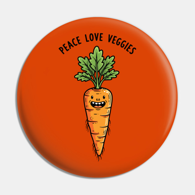 Peace Love Veggies Pin by enrynz