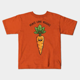 Peace Love Veggies Kids T-Shirt