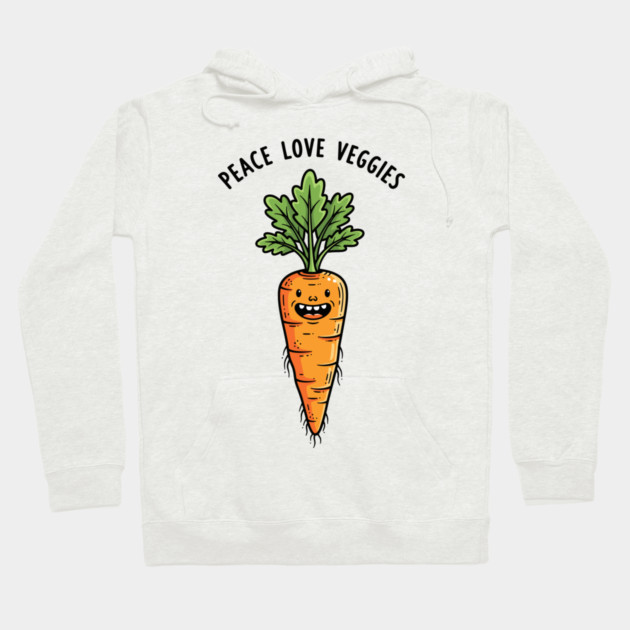 Peace Love Veggies Hoodie by enrynz