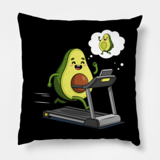 Avocado's Fitness Frenzy Pillow