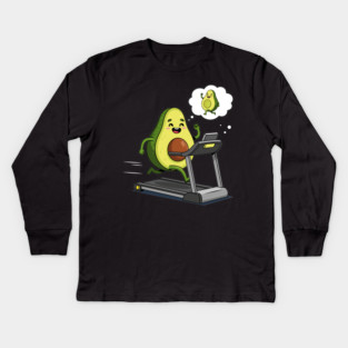 Avocado's Fitness Frenzy Kids Long Sleeve T-Shirt
