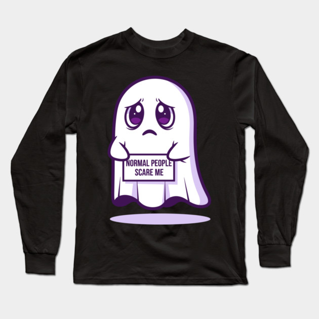 Normal People Scare Me Long Sleeve T-Shirt by enrynz