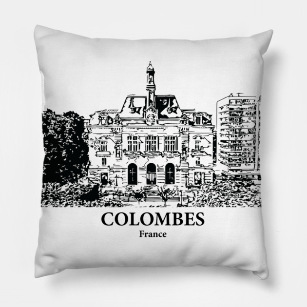 Colombes - France Pillow by Lakeric