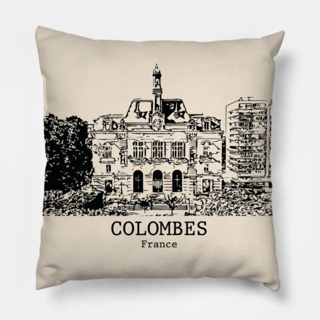 Colombes - France Pillow by Lakeric