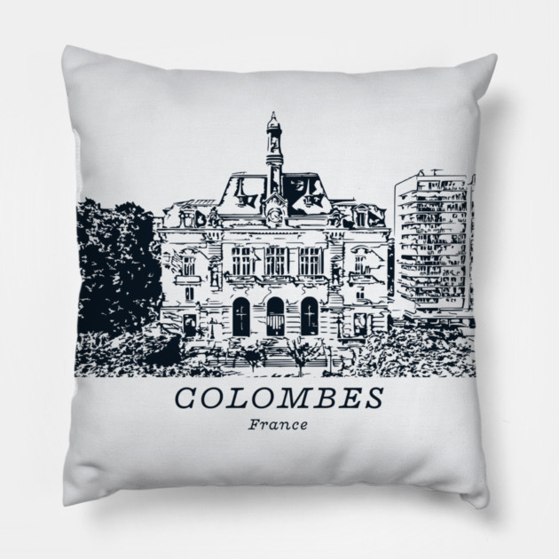 Colombes - France Pillow by Lakeric