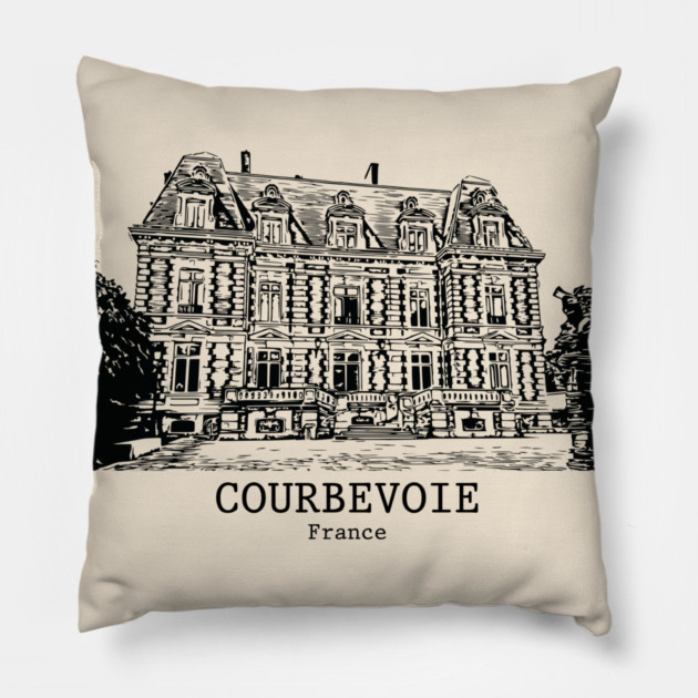 Courbevoie - France Pillow by Lakeric