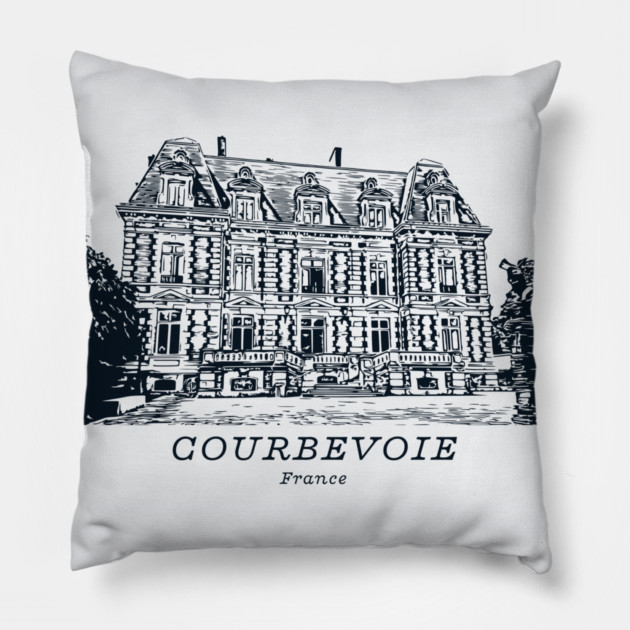 Courbevoie - France Pillow by Lakeric