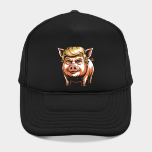 Quiet Piggy Trump Political Parody Hat