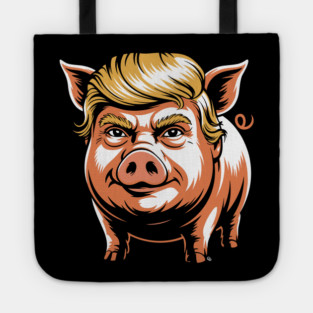Quiet Piggy Trump Political Parody Tote