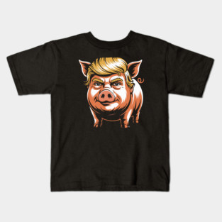 Quiet Piggy Trump Political Parody Kids T-Shirt