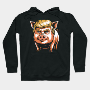 Quiet Piggy Trump Political Parody Hoodie