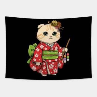 Japan-cat Tapestry