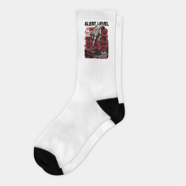 ALERT LEVEL Socks by artslaves