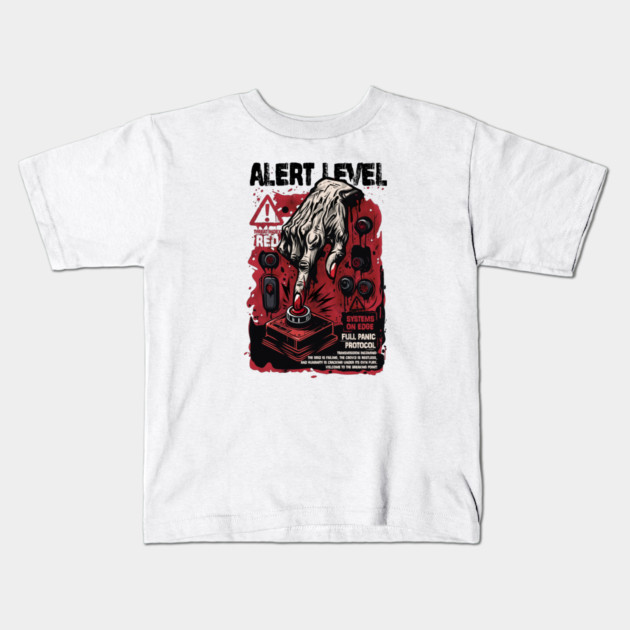ALERT LEVEL Kids T-Shirt by artslaves