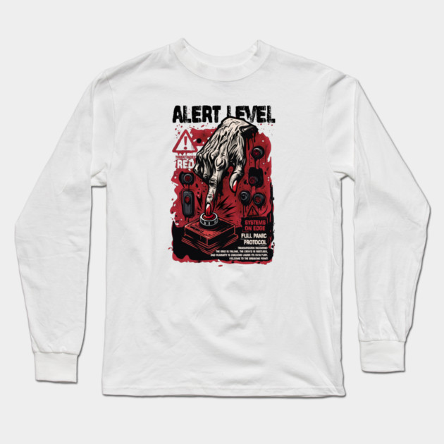 ALERT LEVEL Long Sleeve T-Shirt by artslaves