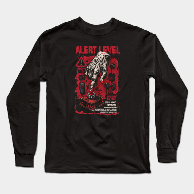 ALERT LEVEL Long Sleeve T-Shirt by artslaves