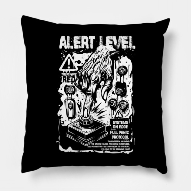 ALERT LEVEL Pillow by artslaves