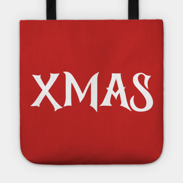 XMAS Lettering on Minimalist Christmas Aesthetic Tote by Creatifly Graphic Tees