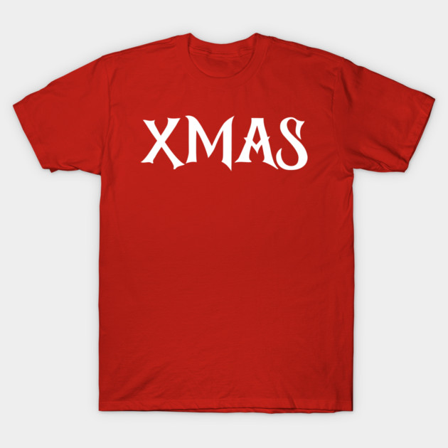 XMAS Lettering on Minimalist Christmas Aesthetic T-Shirt by Creatifly Graphic Tees