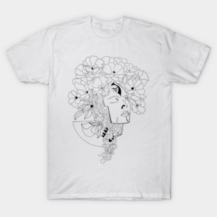 xtabay the running head of the floral gorgon ecopop art T-Shirt