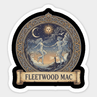 Fleetwood Mac Sun & Moon Duo - Mystic Classic Rock Tribute Sticker