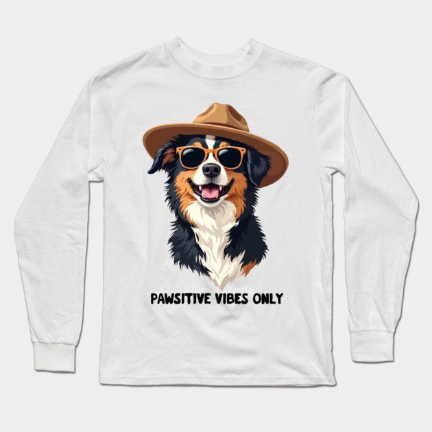 Pawsitive Vibes Only Spirit Long Sleeve T-Shirt by Urbanprint