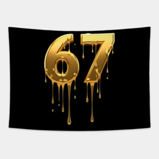 67 drip Tapestry