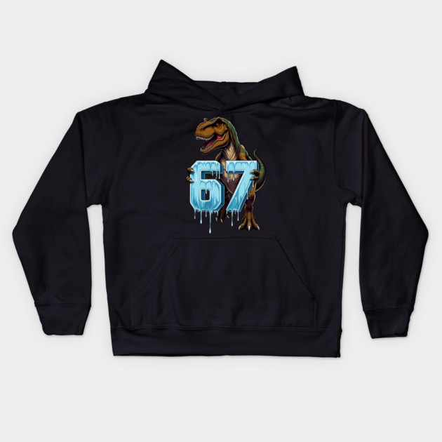 67 Dinosaur T-Rex Kids Hoodie by UrbanLifeApparel
