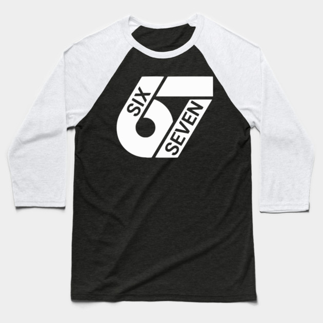 67 Six Seven  Design Baseball T-Shirt by UrbanLifeApparel