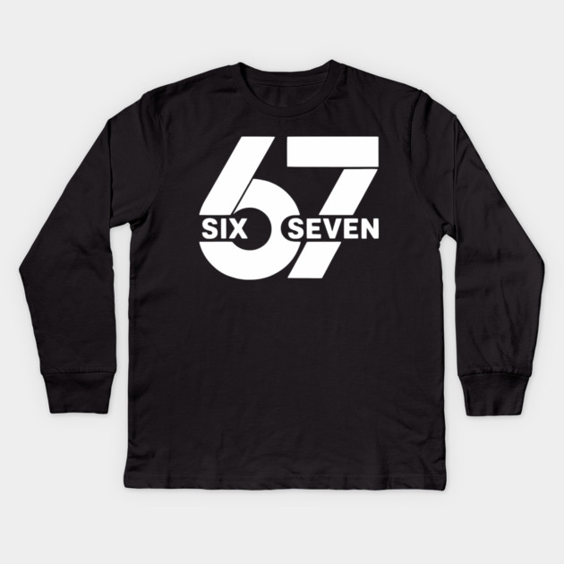 Six Seven Meme 67 Kids Long Sleeve T-Shirt by UrbanLifeApparel