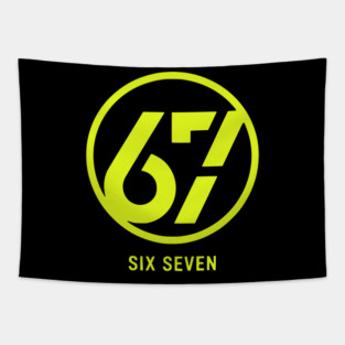 Neon 67 Meme Tapestry